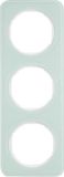 Hager R.1 R1 frame 3 elementen glas wit Polar