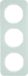 Hager R.1 R1 frame 3 elementen glas wit Polar