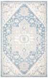Safavieh Micro-Loop Collection MLP503M Handmade Wool Area Rug, 2' 6" x 4", Blauw / Ivory