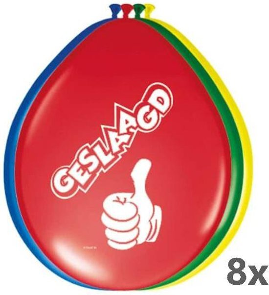 Folat Geslaagd Ballonnen 30cm - 8 stuks