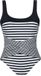 Sunflair Badpak Basic Zwart Gestreept Mouwloos Ronde Hals 70B