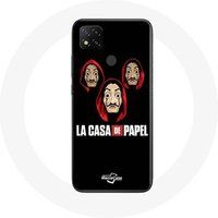 Maniacase Etui voor Xiaomi Redmi 9C La casa de papel Masker en Logo