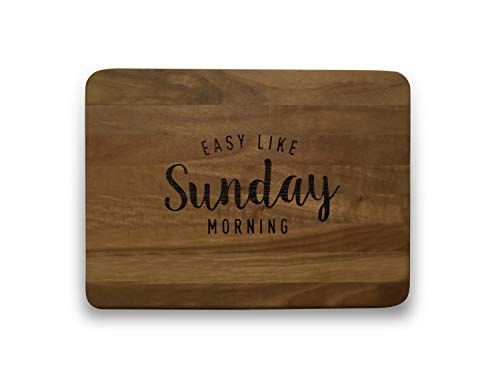 Engraved House Sunday Morning Walnut Wood Cutting Board