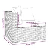 vidaXL 6-delige Loungeset met Kussens Poly Rattan Grijs