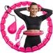 Hula Hoop anneau de fitness avec poids pour amincissement, rose, 45 cm