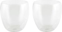 Merkloos Bellatio Design Luxe dubbelwandige theeglazen - 2 stuks - 200 ml