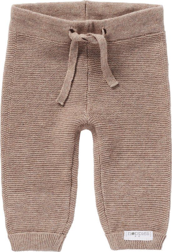 Noppies Broek Grover Baby Maat 44 - Taupe Melange - Biologisch Katoen
