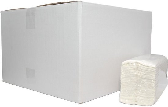 MTS Euro Products Vouwhanddoekjes 2-laags C-vouw cellulose 33 x25 cm 2432 stuks