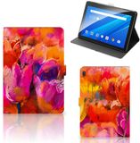 B2Ctelecom Hoes Lenovo Tab E10 Tulips