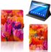 B2Ctelecom Hoes Lenovo Tab E10 Tulips