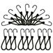 Bachelhaak Elastische spanbanden met haken, 25 stuks, bundelspanner, zwart, spanner, van rubber, spanbanden, zwembadzeil, elastisch, haak