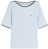Tommy Hilfiger Dames Gebreide Truien Katoen M Blauw Herfst/Winter 2026