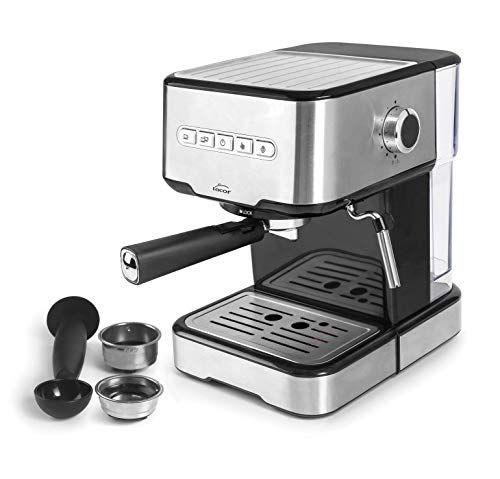 Lacor 69256 Espressomachine - Gemalen Koffie & ESE Capsules - 2 Koffie-uitlaten - Melk Opwarmen