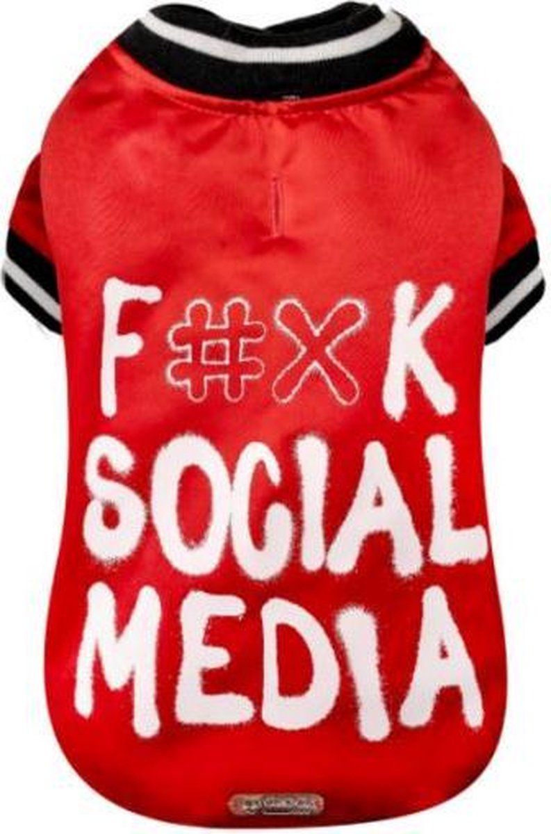 Croci Social Media Hond Jas Rood 45 cm