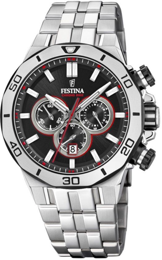 Festina Chronobike horloge - Zilverkleurig