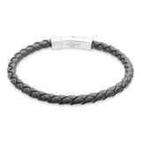 S.Oliver Heren Armband Van Leder Met Roestvrij Staaldetails
