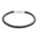 S.Oliver Heren Armband Van Leder Met Roestvrij Staaldetails