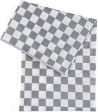 Bumkins Splat Mat Knoeimat - Vloer- en Tafelmat voor Onder de Kinderstoel, bij het Knutselen of als Picknickkleed - Charcoal Check - 107 x 107 cm - Wasbaar en Waterdicht - 100% Polyester met TPU-Coating - BPA-, PVC- en Ftalaatvrij