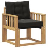 vidaXL - Buitensofa - Massief - Acaciahout - en - Textilene - Wit