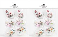Anna's Collection Œufs de Pâques avec fleurs - 12x - plastique - 6 cm - décoration de Pâques