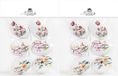 Anna's Collection Œufs de Pâques avec fleurs - 12x - plastique - 6 cm - décoration de Pâques