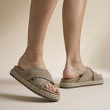 Warmbat Nullagine Slippers beige Suede - Maat 37