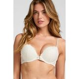 Hunkemöller Dames Lingerie Voorgevormde maximizer beugel bh Marine - Wit - maat C80