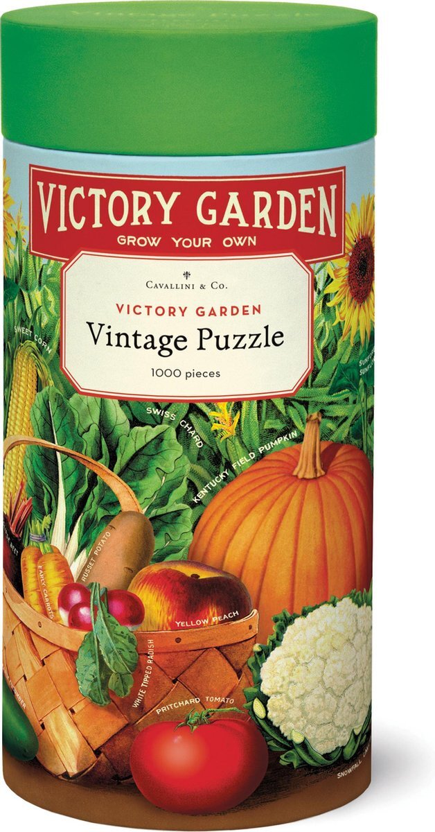 Cavallini & Co Vintage puzzel Victory Garden, groentetuin, 1000 stukjes