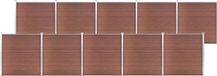 vidaXL Composiet Schutting 1737x186 cm Bruin