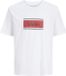 JACK & JONES JJBUSTER TEE SS CREW NECK BTS Herren T-Shirt M Baumwolle Weiß