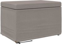 vidaXL Kruk Taupe 61 x 41 x 40 cm Stof en Geëngineerd Hout