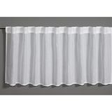 GARDINIA bistrogordijn met verborgen lussen, transparant, doorschijnend, ruitgordijn, jacquard voile, 140 x 45 cm, wit