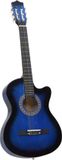 vidaXL Gitaar - cutaway - met 6 snaren - western - klassiek - 38" - getint - blauw