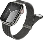 Selected by GSMpunt.nl SBG Milanees Bandje Geschikt voor Apple Watch 1/2/3/4/5/6/7/8/9/10/11/SE - 38/40/41/42MM - Roestvrij Stalen Horlogebandje Magnetisch - Grijs