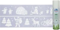 Merkloos / Sans marque Jja Showroom And Head Office Kerst sfeer raamsjablonen met ECO spuitsneeuw - Mix van 9x soorten - 24 x 60 cm - raamdecoraties