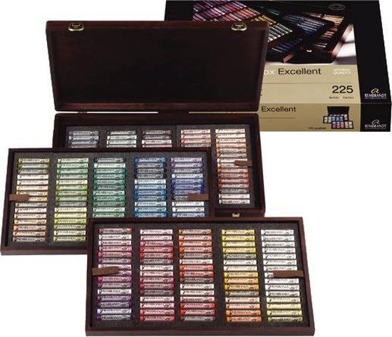 Rembrandt Soft Pastel Set Excellent - 225 Colors - Wooden Box