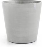 Ecopots Amsterdam+ Wiel - Bloempot - Ø 80 cm - Wit/Grijs