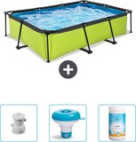 EXIT Rechthoekig Lime Frame Zwembad - 300 x 200 x 65 cm - Groen