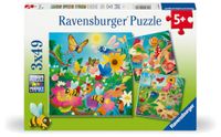 Ravensburger - 2D-puzzel voor kinderen, 3 x 49 stukjes, insecten, 12004130