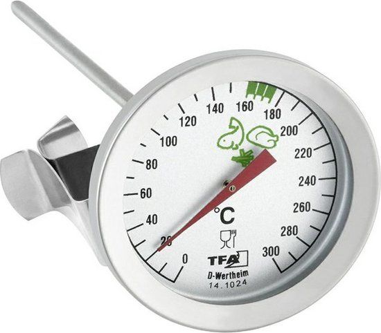 TFA Frituur thermometer - met klem - rvs