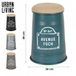 Urban Living "LOFT & METAL" Conische Poef met Zitting van Jute, 4 Assorti Kleuren D34XH48CM