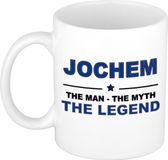 Bellatio Decorations naam cadeau mok - Jochem - man myth legend - koffiemok - 300 ml - collega - vaderdag
