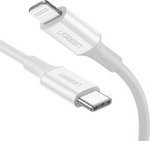 Ugreen USB-C naar Lightning Kabel MFi Gecertificeerd PD Snel Opladen Type C iPhone Kabel (1M, Wit)