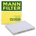 MANN-FILTER CU 2026 Cabineluchtfilter - CARS + TRANSPORTERS