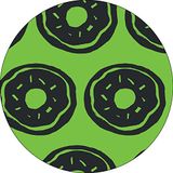 Bonateks, Ronde digitaal bedrukte muismat, antislip onderkant, voor kantoor en thuis, diameter: 22 cm