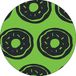 Bonateks, Ronde digitaal bedrukte muismat, antislip onderkant, voor kantoor en thuis, diameter: 22 cm