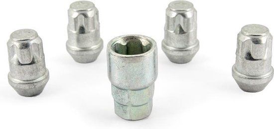 H&R Wielslotenset M12x1.25 - 4 slotmoeren incl. adapter