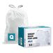 Plasticplace Custom Fit Prullenzakken │ simplehuman (x) Code Q Compatibel (50 Count) │ Witte Koord Vuilnisvoeringen 13-17 Gallon / 40-65 Liter │ 25 "x 33"