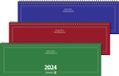 BRUNNEN Weekkalender model 775 2024 2 pagina's = 1 week bladgrootte 42 x 13,7 cm blauw, rood, groen