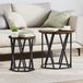 vidaXL Salontafel, 2 stuks, gerookt eikenhout, 50 x 50 x 50 cm
